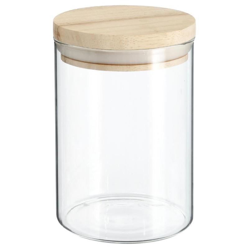 Bocal en verre hermétique 600 mL - Transparent & Naturel - Paris Prix_0