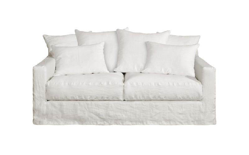Canapé 2 places Bondues 186 cm - Home Spirit - Version profondeur 90 cm avec assises et dossiers en plumes_0