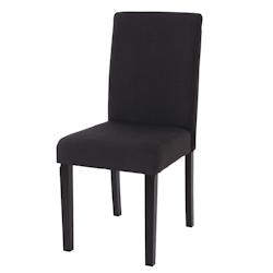 Décoshop26 - Chaise de salle à manger cuisine en tissu gris anthracite pieds en bois clair design moderne 04_0002358 - gris 3000273532694_0