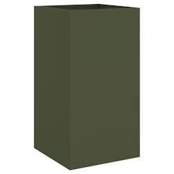 Helloshop26 - Jardinière bac lit surélevé plantes fleurs terrasse jardin olive 42 x 38 x 75 cm acier vert 02_0038698 - 3000217928842_0