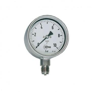 Manomètre inox chimie 7571-D-63-RV-1/4P - Plage de pression 0+16B - Série 7570 - CITEC_0