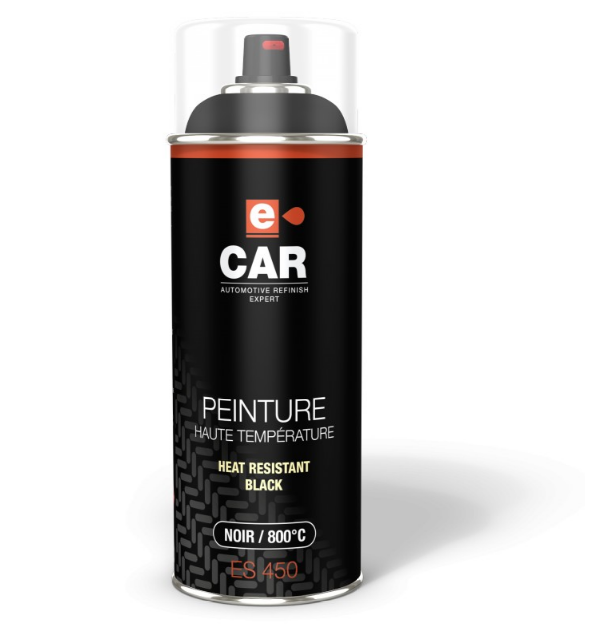 Peinture haute température Noir mat 800°C en aérosol de 400ml - Pour carrosserie automobile_0