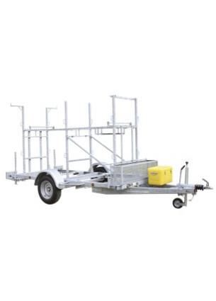Remorque échafaudage Record R200 - Tubesca - 88 m² avec conteneur intégré_0