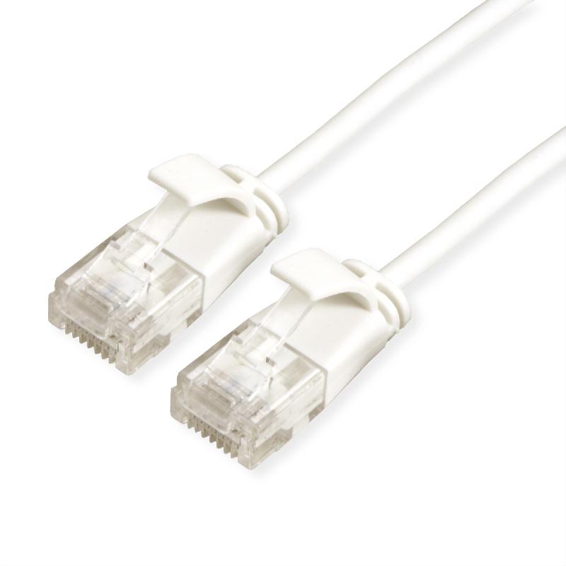 ROLINE Cordon Data Center UTP Cat.6A (Classe EA), LSOH, slim, blanc, 2 m_0