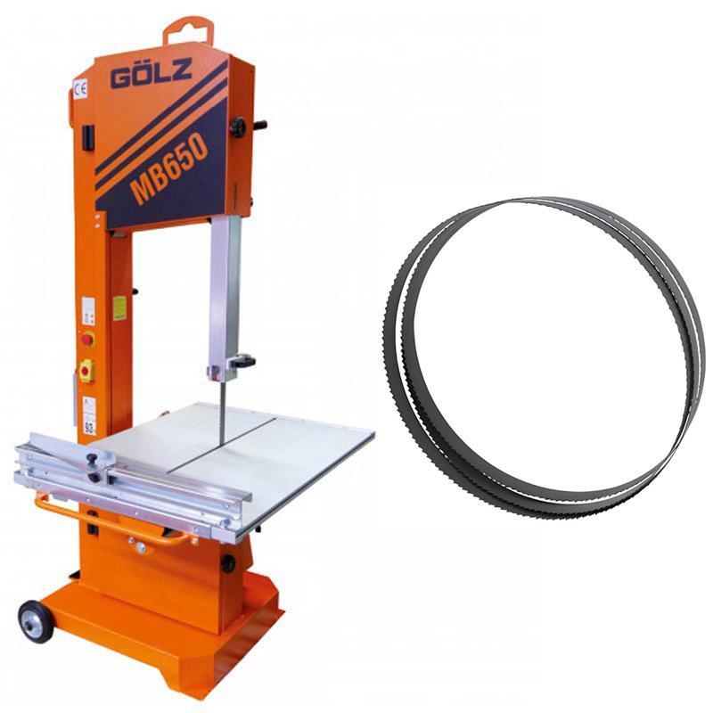 Scie à brique à ruban MB650 profondeur de coupe 650 mm + 1 ruban WIDA4150x27 spécial béton cellulaire - GOLZ - 02829502000+WIDA4150X27_0