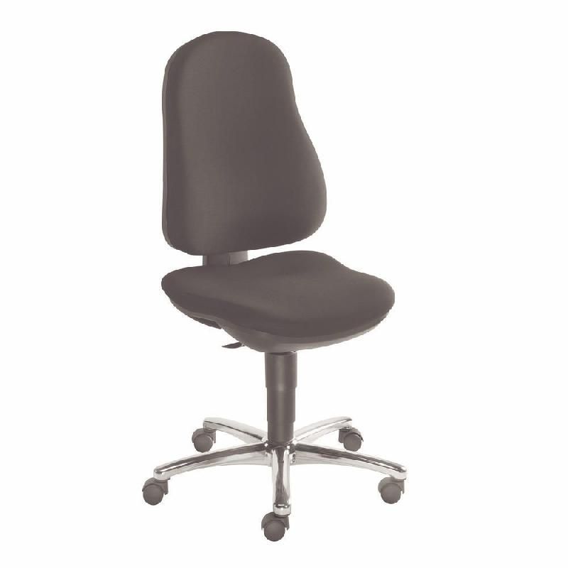 SIÈGE DE BUREAU NOA 2 TISSU REMBOURRÉ HAUTEUR AJUSTABLE À ROULETTES HAUTEUR DOSSIER 57 CM NOIR