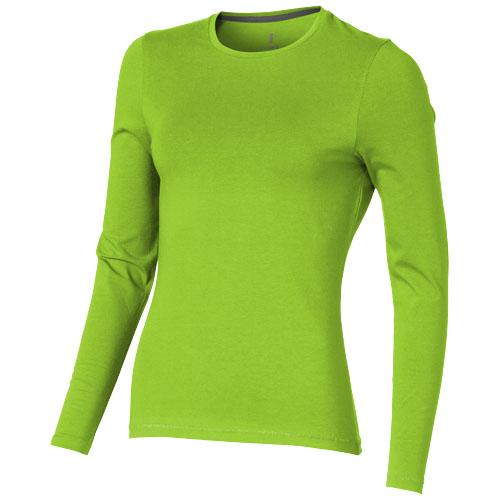 T-shirt bio manches longues pour femme Ponoka - col ras du cou en coton biologique stretch 200 g/m²_0