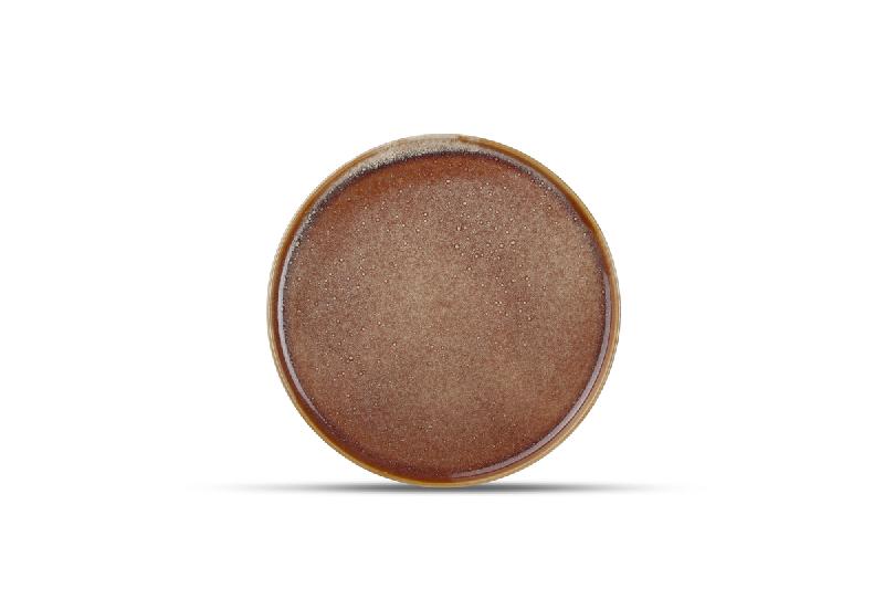 ASSIETTE PLATE ROND BRUN GRÈS Ø 21 CM DUNA