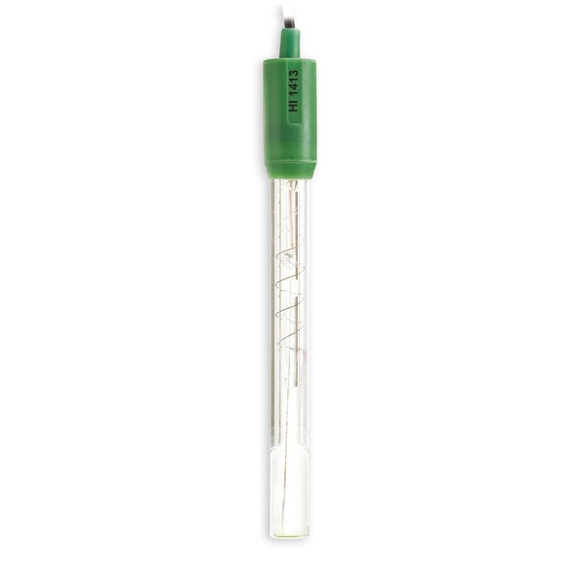 Électrode pH combinée - corps en verre, contact plat, connecteur BNC, câble 1 m - HI1413B_0