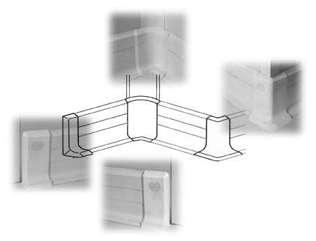 Angles plinthe en plastique pvc spécial alimentaire avec cache vis_0