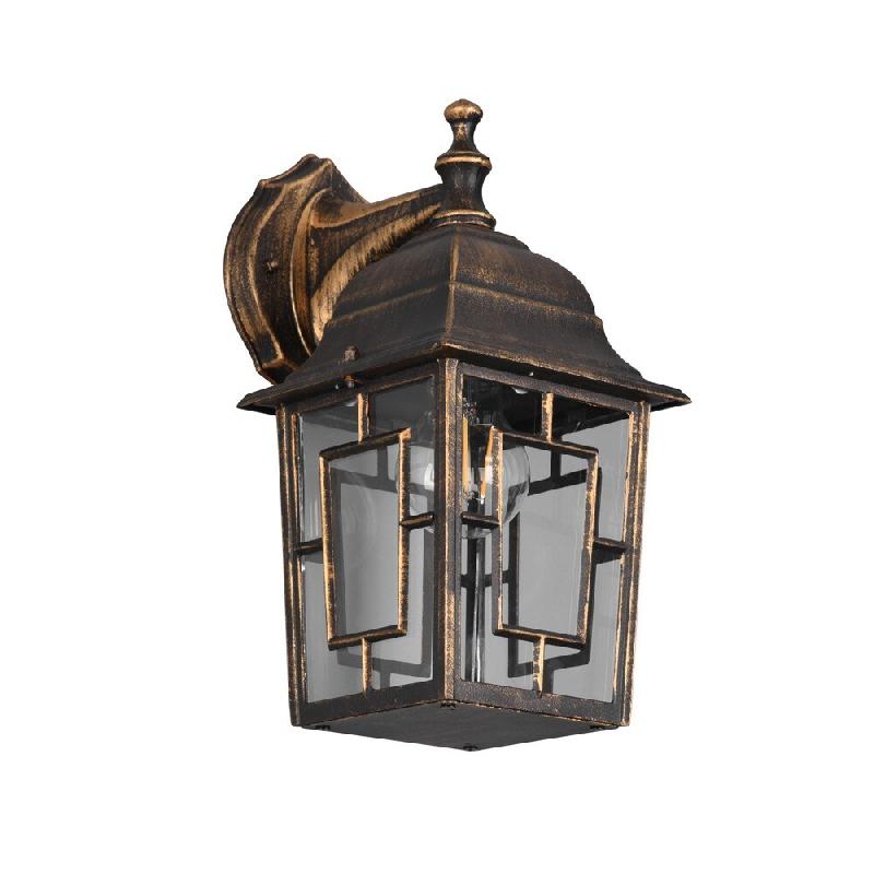 Applique extérieure Volturno 1x E27 IP44 rouille antique aluminium et verre - beige 4017807543582_0