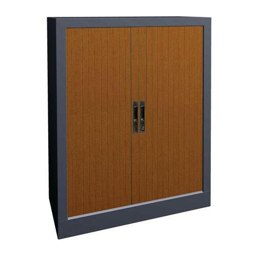ARMOIRE MÉTAL À RIDEAUX PVC LAME RECOUVERTE 80 X 102 CM COLORIS HÊTRE/ALU - MANUTAN COLLECTIVITÉS