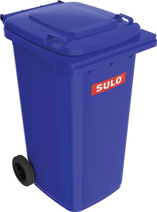 Bac à ordures mobile 240 L HDPE bleu - Conforme EN 840 - SULO_0