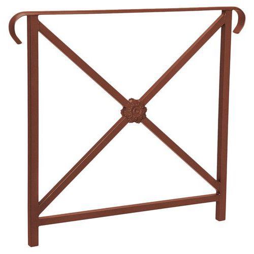 BARRIÈRE HÉRITAGE ROSACE 80 CM DOUBLE CROSSE - ASPECT CORTEN - PROCITY