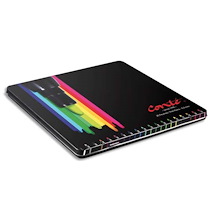 BOÎTE MÉTAL DE 20 FEUTRES DE COLORIAGE POINTE FINE (0,8MM). CORPS NOIR. 10 COULEURS ASSORTIES - LOT DE 2