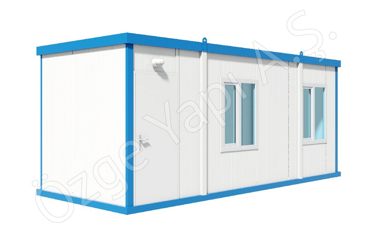 Cabane de chantier - Bungalow modulaire en kit ou prêt à l'emploi - Dimensions standards 2,40x6,00 m - Isolation RE 2020_0