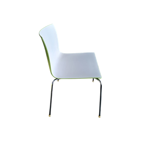 CHAISE EMPILABLE ARPER CATIFA BLANC /VERTE KINA - RECONDITIONNÉ
