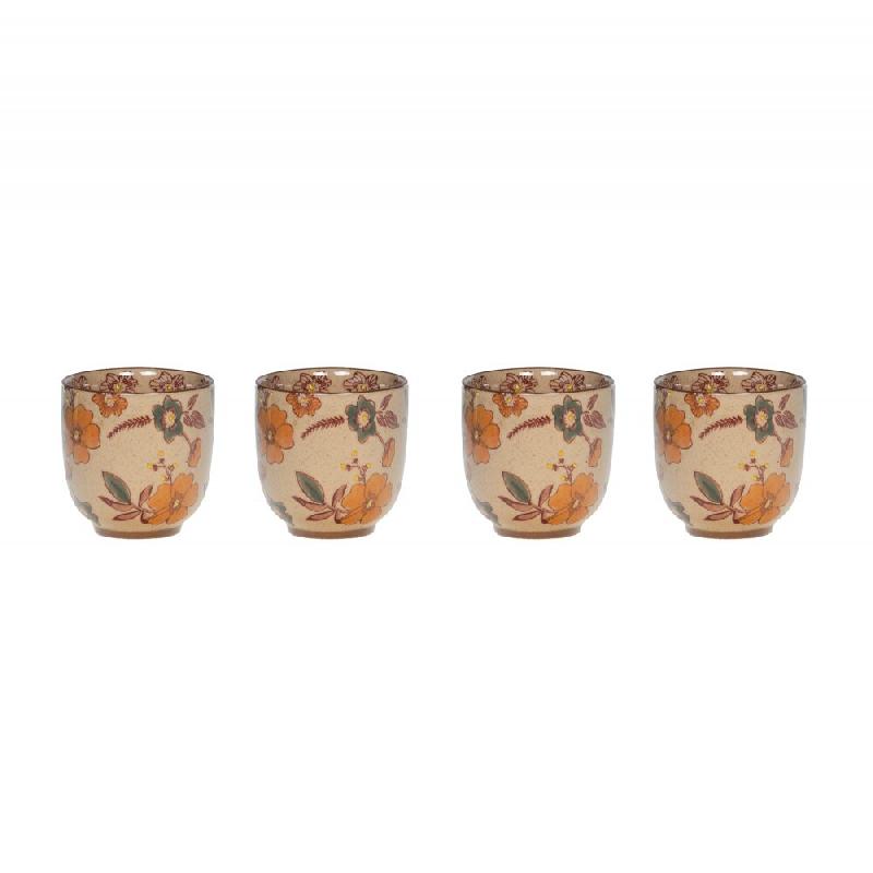 Coffret de 4 gobelets Aveline 7 cm -  Multicolore Rond Grès Table Passion 7.00x7.00 cm - multicolore Grès 3106232387678_0