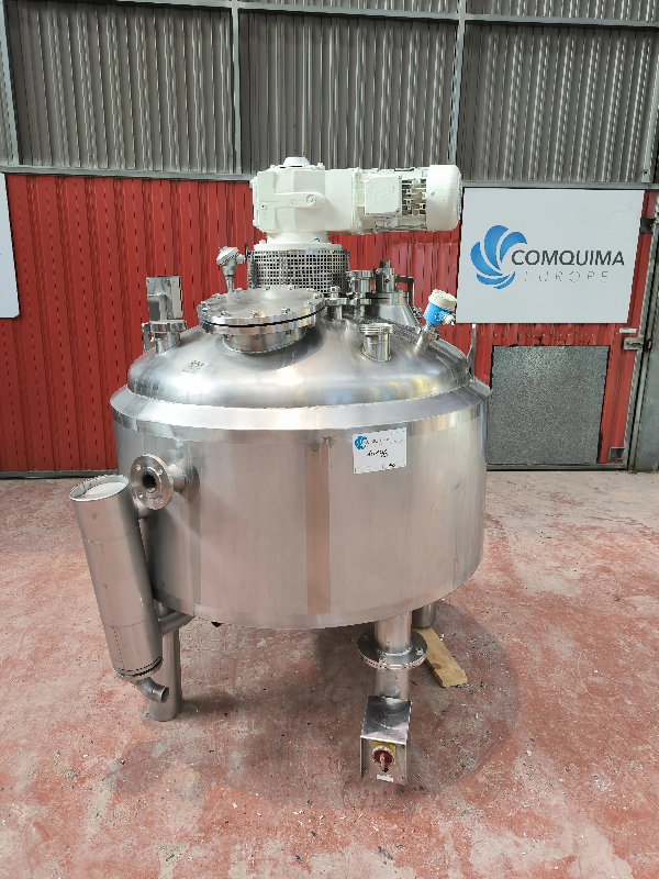 Cuve en acier inoxydable 550 litres avec double enveloppe et agitation avec racleurs - référence                        :                         c14146_0