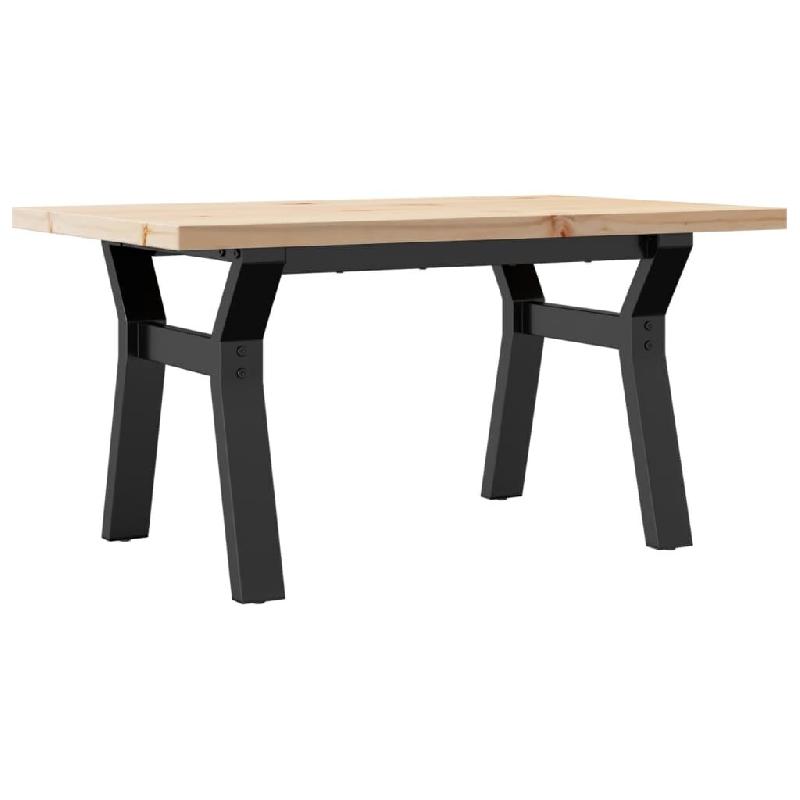 Décoshop26 - Table basse rectangulaire style industriel cadre en y 80 x 50 x 40,5cm bois de pin et acier DEC036292 - acier 3000261148135_0