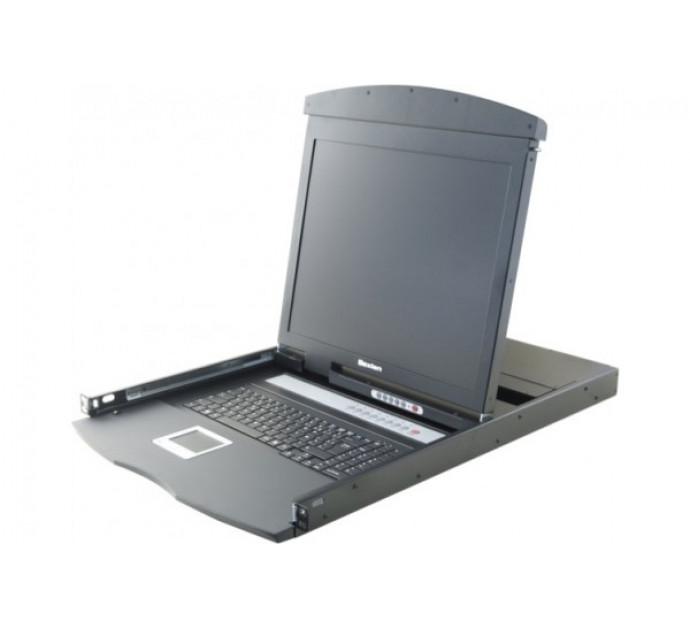 Dexlan console LCD 19'' dual-rail KVM CAT5 VGA/USB avec 8 modules - Réf. 751958_0
