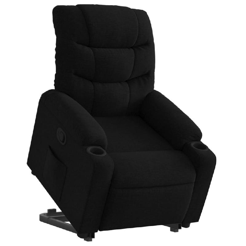 Fauteuil inclinable noir tissu Modèle Iveria - 8721012218765_0