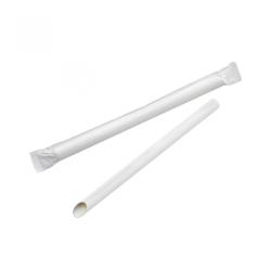 FHC evolupack FHC - 3000Pcs - Paille biseautée blanche pour Bubble Tea - emballage individuel  H200mm - FHC210CHS212EW_0