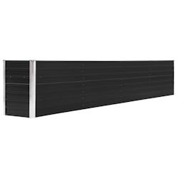 Helloshop26 - Jardinière lit surélevé plantes fleurs jardin acier galvanisé 320 x 40 x 45 cm anthracite 02_0001107 - 3000074661531_0