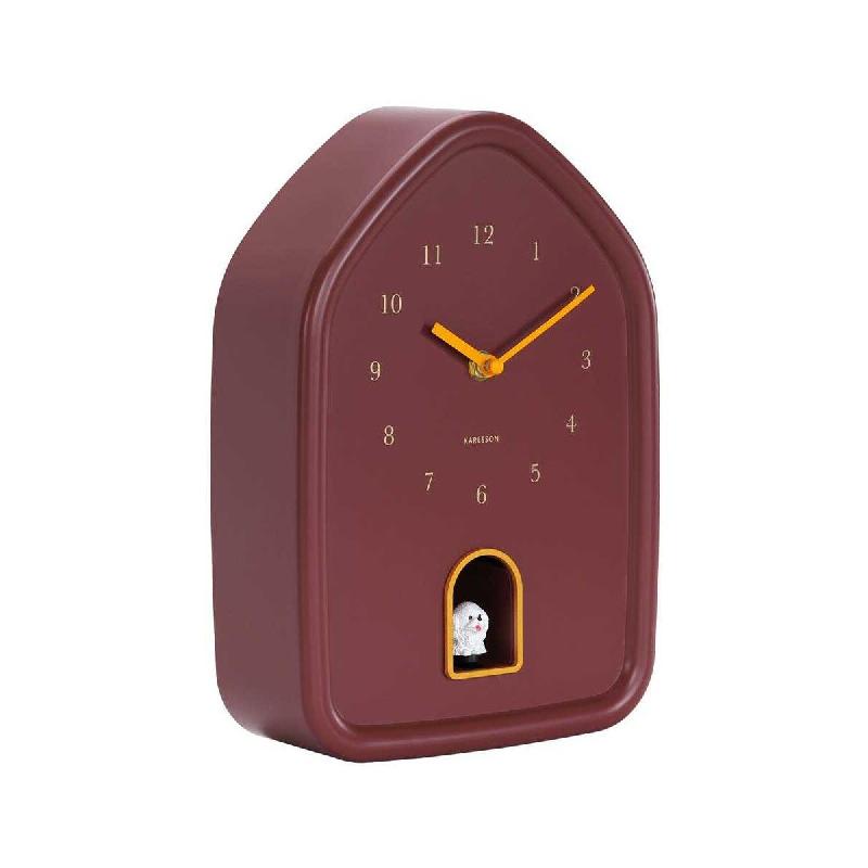 Horloge à poser Modern Doggy rouge bordeaux Karlsson - 8714302775895_0