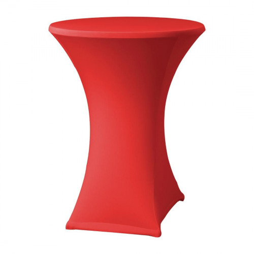 HOUSSE DE TABLE ÉTIRABLE ROUGE POUR PIEDS CROISÉS