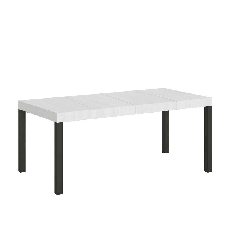 Itamoby Table Extensible 90X160/264 Cm Everyday Premium Frêne Blanc Structure Anthracite - blanc 8050598102671_0