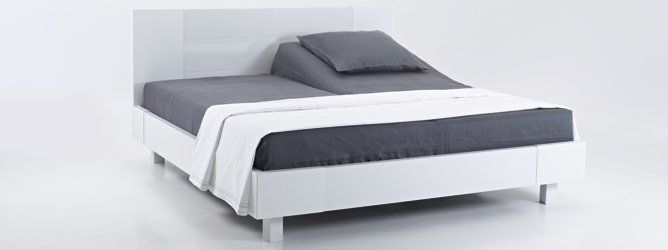 Lits doubles Modular H4 - Beka avec tête de lit haute, finitions brillantes ou bois_0