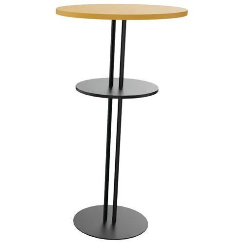 MANGE DEBOUT ROXANE Ø 60CM 2 PLT PC 2 TUBES MIEL/NOIR