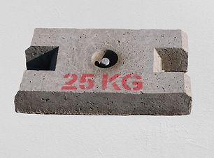 Masse 25 kg pour essai de palans et ponts roulants - 250 x 500 x 90mm - REF2220025_0