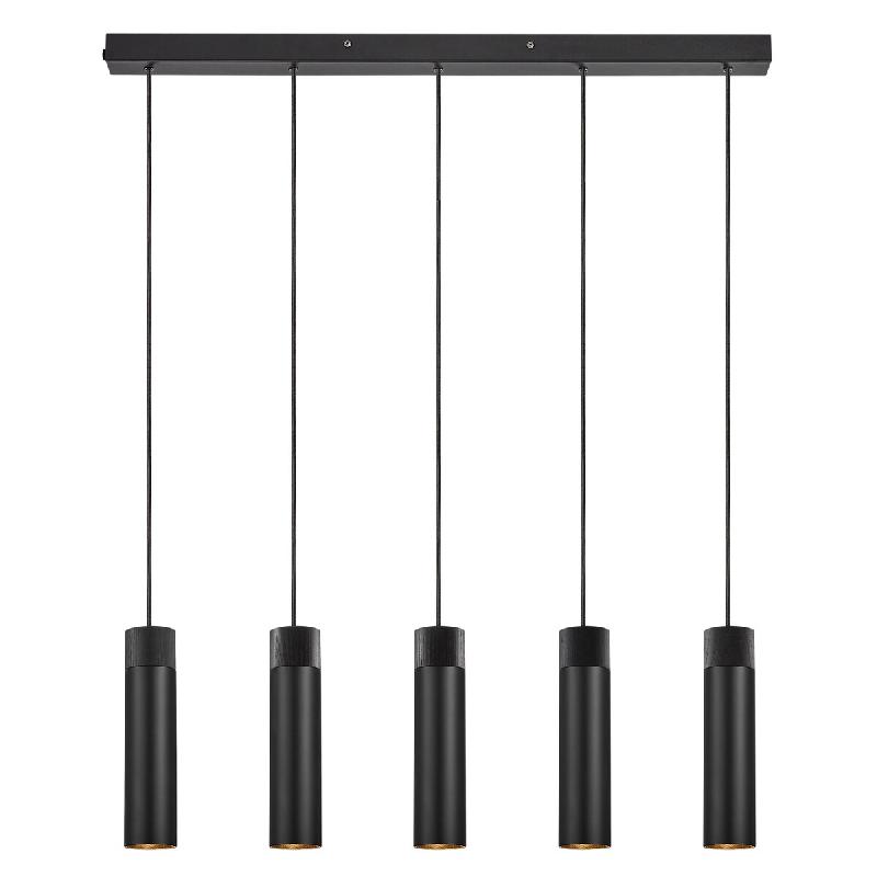 Nordlux Suspension Tilo 5-Spot  Métal Noir ,  H. 24,6 - IP20 - GU10 /   Intérieur - noir métal 5704924023941_0