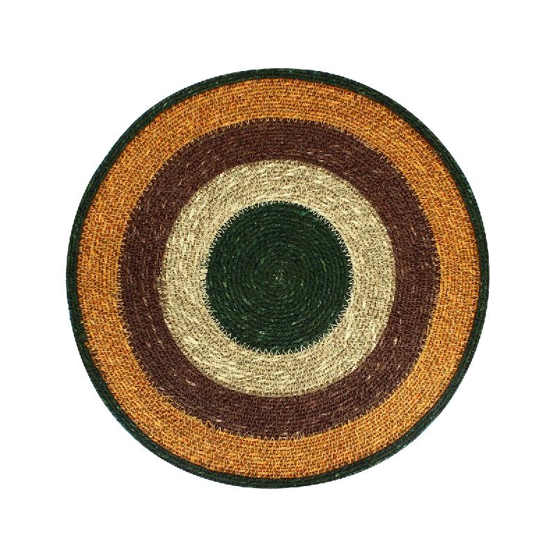 NOVASTYL - Set De Table Luna Rond 38cm En Jonc De Mer Naturel Et Terracotta - 035-1227628_0