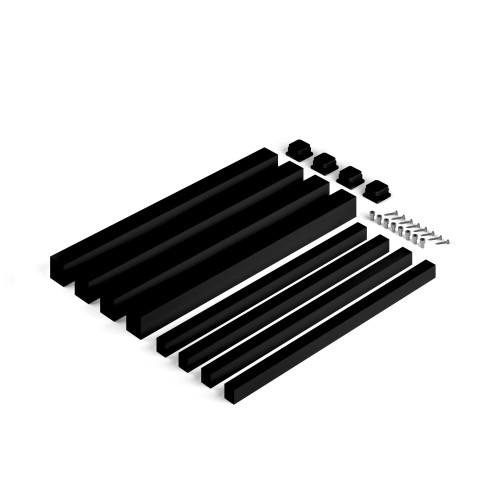 PIEDS ET CADRE POUR TABLE - ACIER - RIGIDE - 750X750 - NOIR EMUCA