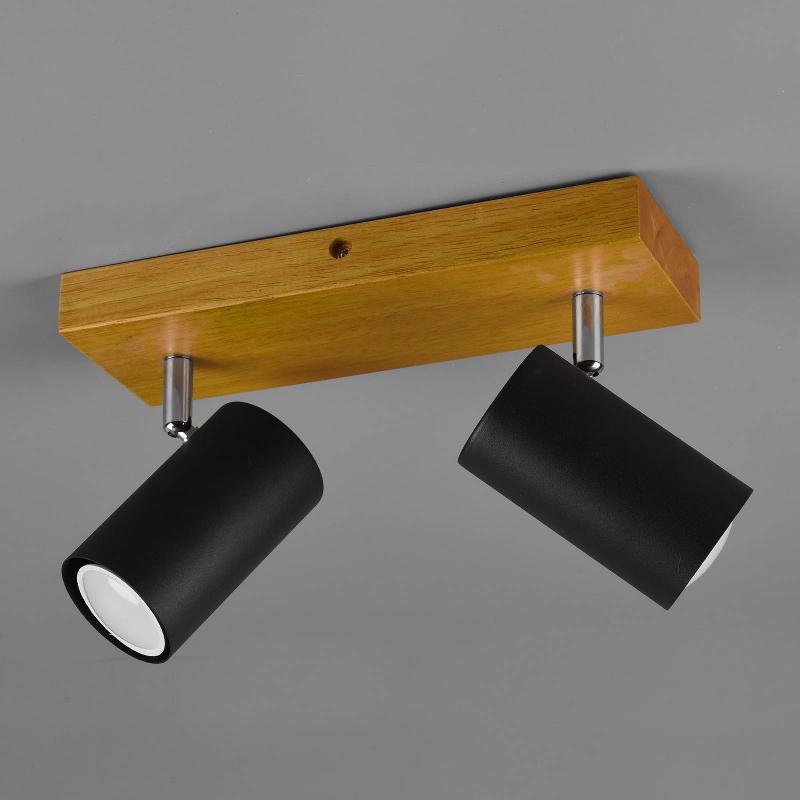 TRIO LIGHTING SPOT POUR PLAFOND MARLEY, NOIR MAT, À 2 LAMPES