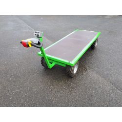 Plateau électrique agricole conçu pour le transport de botte de paille -Capacité de charge 700 kg sur terrain plat -CT2-A-249 - STI constructeur_0