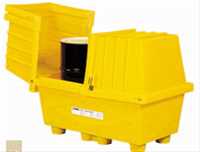 Polytainers fermé 2 fûts - 2038YE - capacité 510L - stockage en rétention extérieur_0