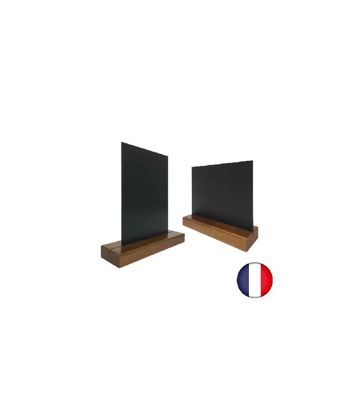 Porte menu de table en bois avec ardoise A5 - Lot de 2 - Référence : PFN57CHA5_0