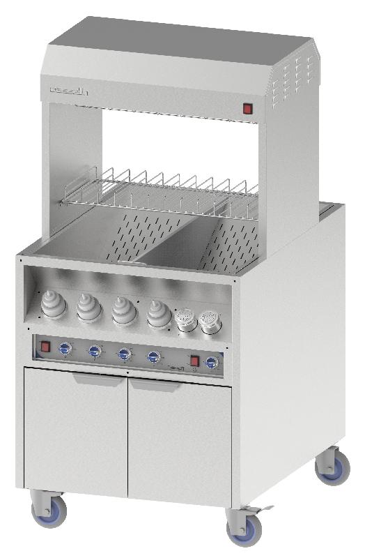 Poste de salage chauffe sauce traversant 800 - CPDSCST800 | Casselin_0