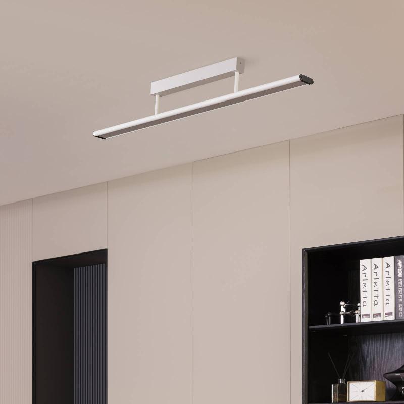 PRIOS YUELA PLAFONNIER LED, DALI, 100 CM, BLANC