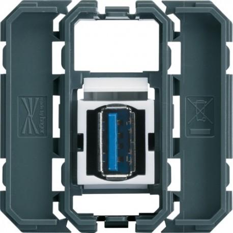 PRISE USB 3.0 PRISE TRAVERSANT - APPAREILLAGE MURAL GALLERY HAGER WXF644