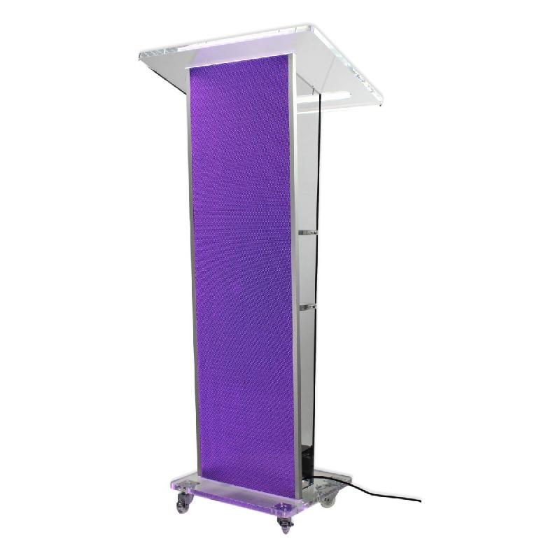Pupitre de conférence en plexiglas Primo LED - couleur au choix - Bravour® - panneau tactile et design lumineux_0