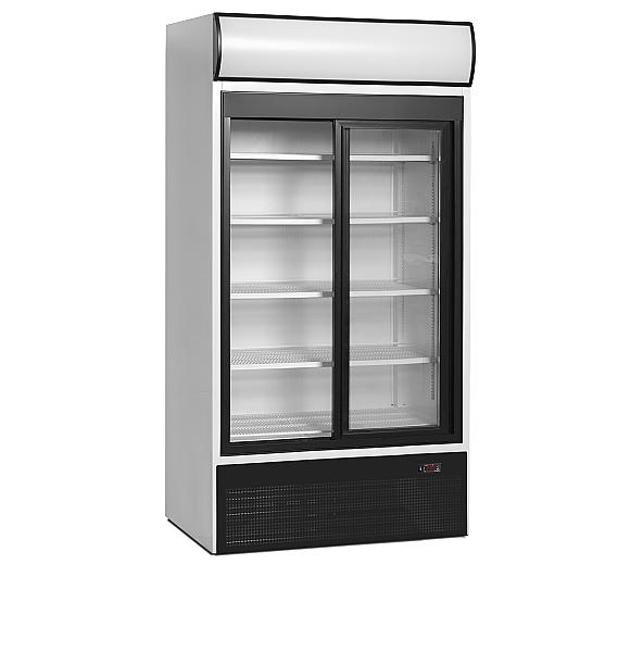 Réfrigérateur vitré 2 portes 771 litres porte aluminium noir - FSC1000S_0