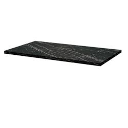 Restootab - Plateau 110x70 decor marbre noir - noir Bois manufacturé 3760371516230_0