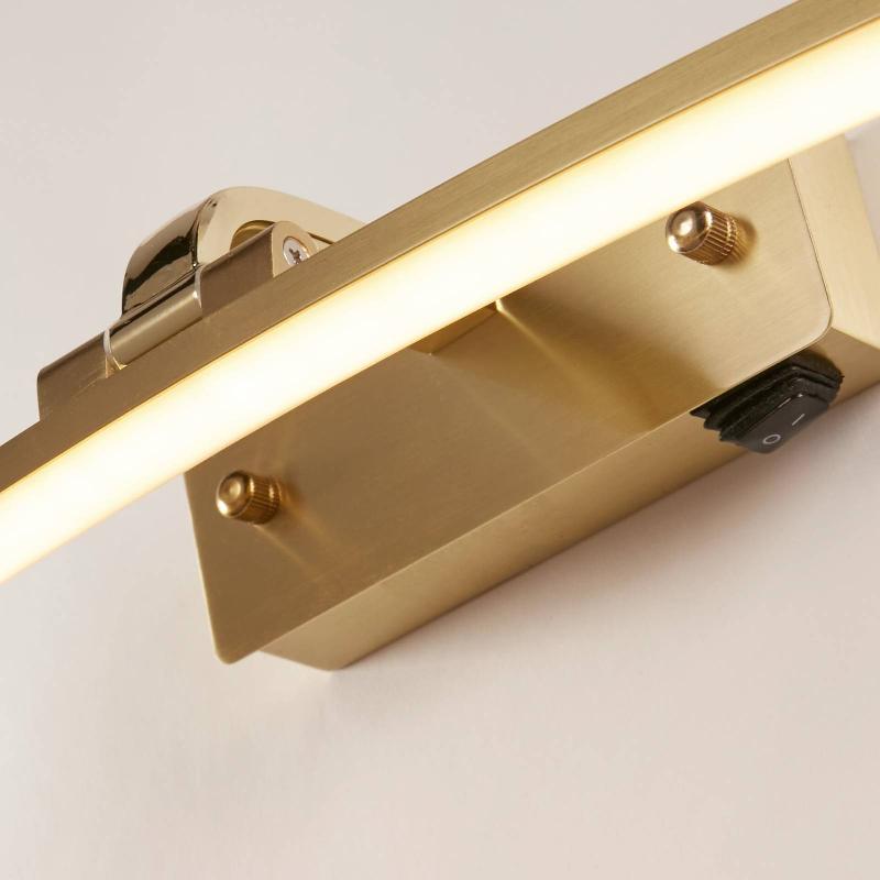 SEARCHLIGHT APPLIQUE MURALE LED SANTORINI, LARGEUR 50 CM, LAITON, INCLINABLE