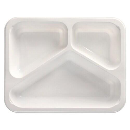 Starpak barquettes micro-ondes 500, PP à 3 compartiments 1095 ml blanc barquettes menu - blanc plastique polypropylène 88441_0