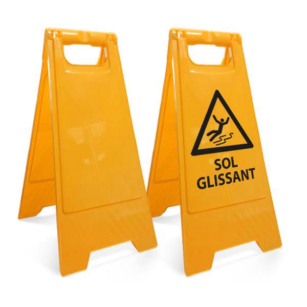Stop trottoirs - Print Signa - chevalet de chantier PVC personnalisable - 250x300x620 mm_0